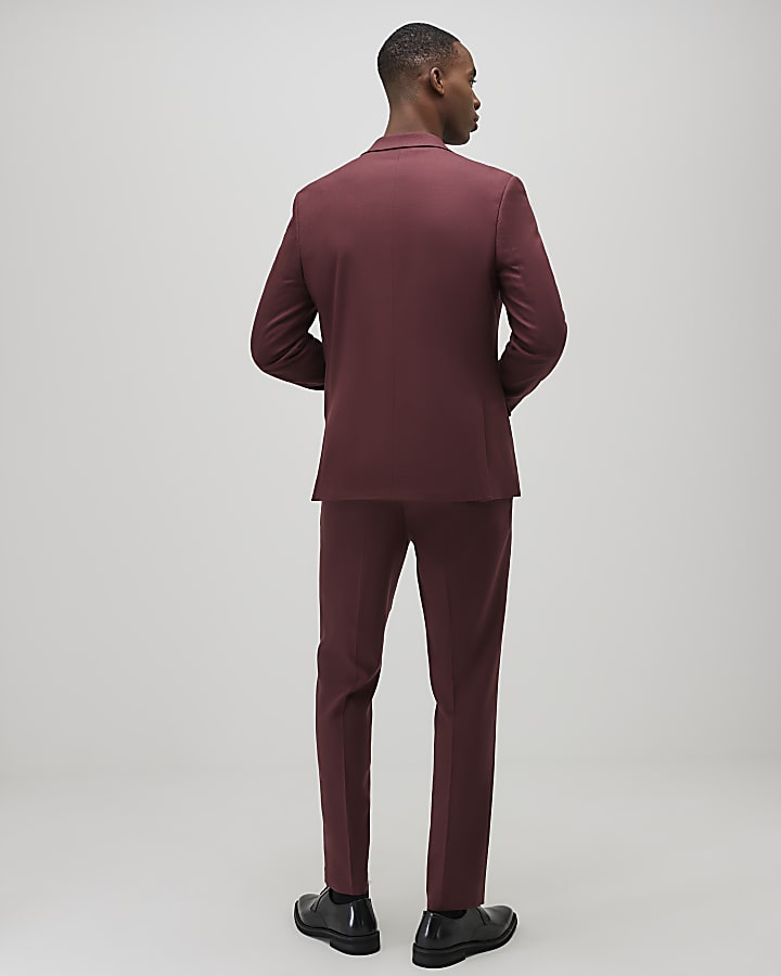 rosso slim fit texture tuta pantaloni