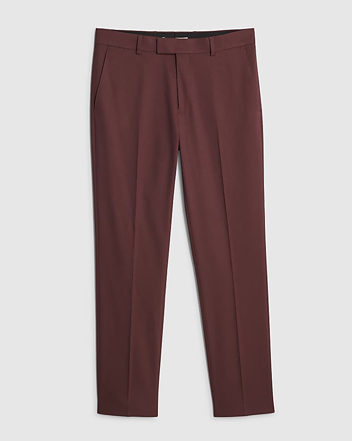 rosso slim fit texture tuta pantaloni