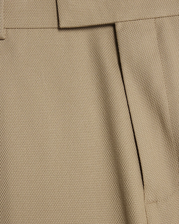 beige slim fit con texture tuta pantaloni