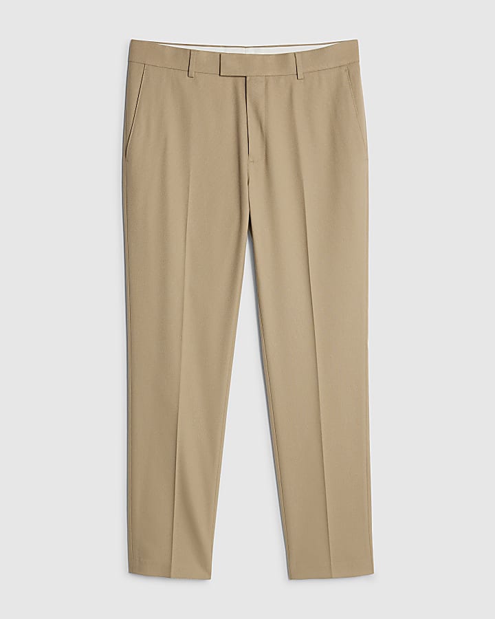 beige slim fit con texture tuta pantaloni