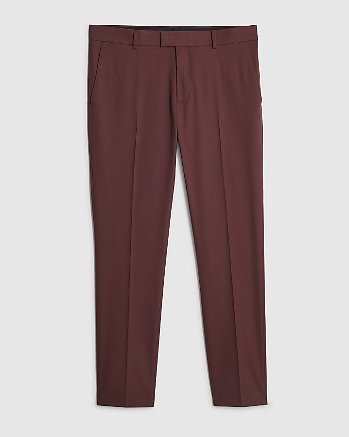 red skinny fit con texture tuta pantaloni