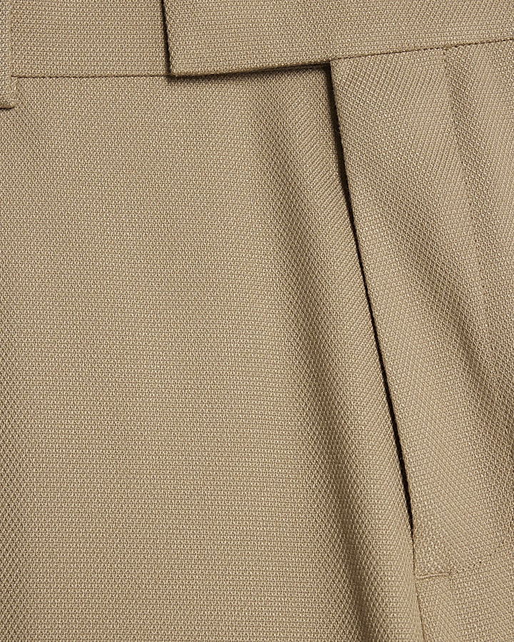 beige skinny fit con texture tuta pantaloni