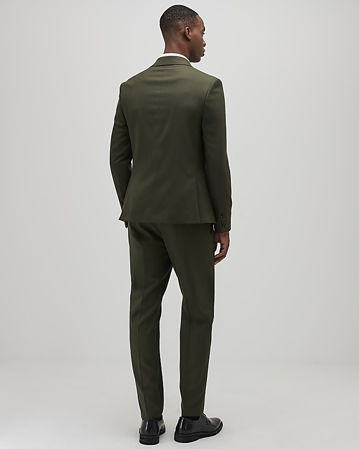 verde skinny fit con texture tuta pantaloni