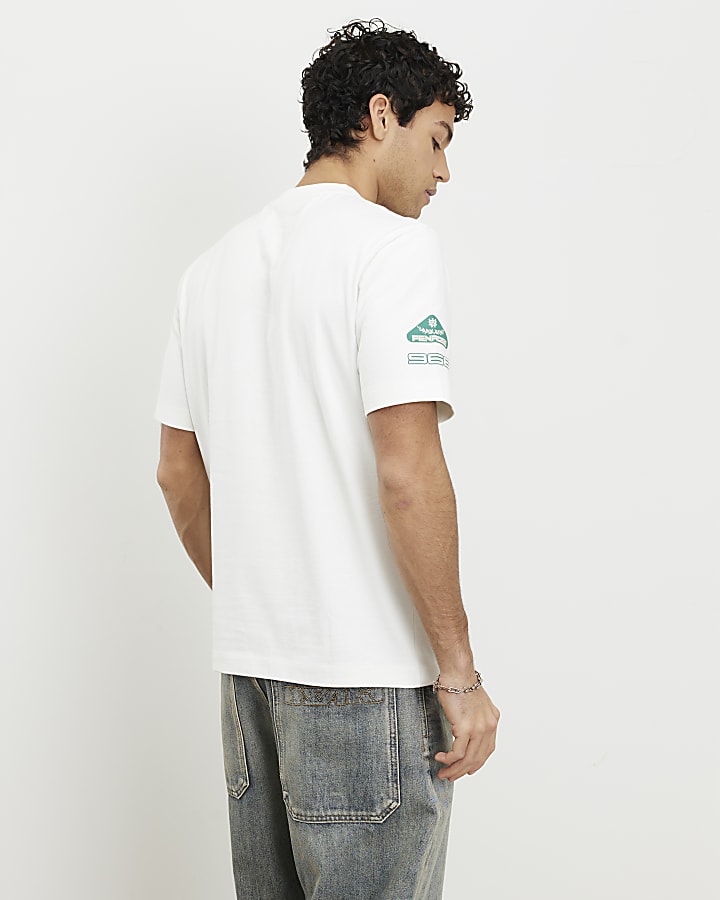 bianco regular fit penrose crest t-shirt