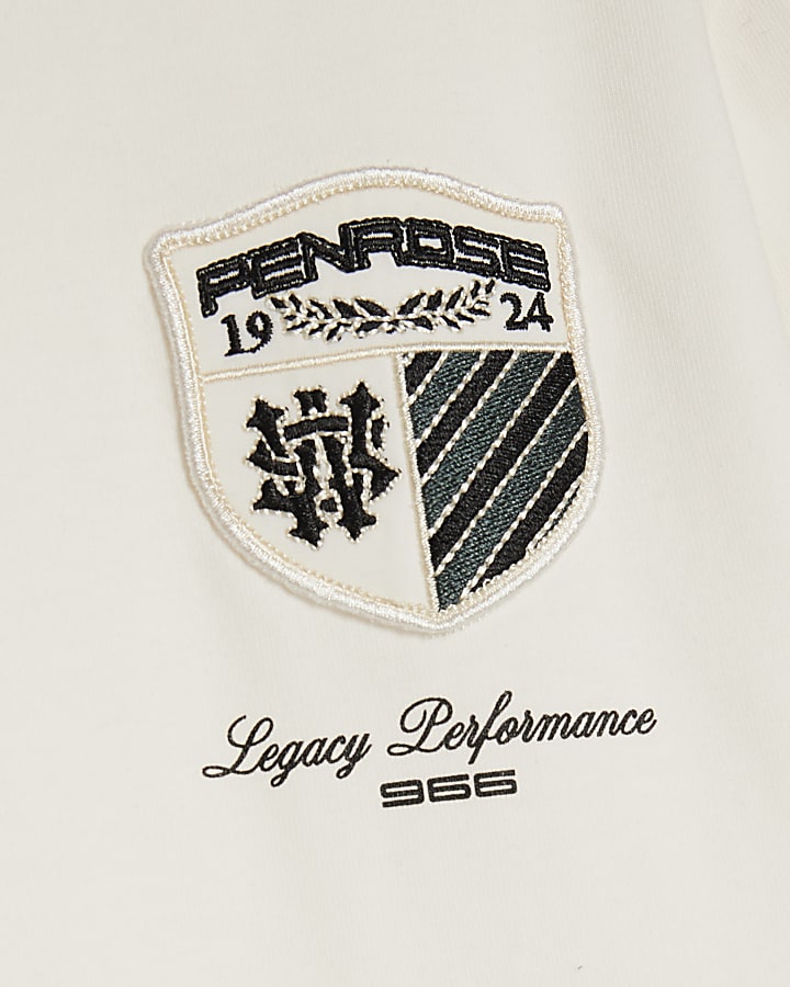 bianco regular fit penrose crest t-shirt