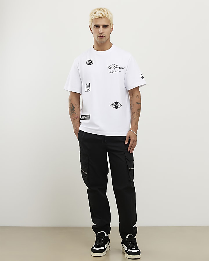 bianco regular fit mcmxii multi badge t-shirt