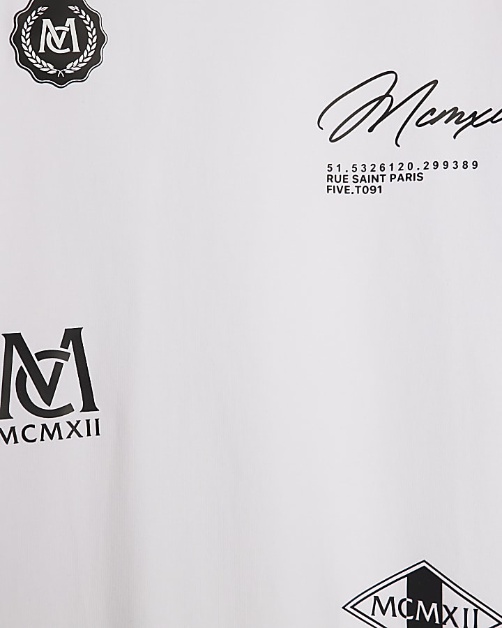 bianco regular fit mcmxii multi badge t-shirt