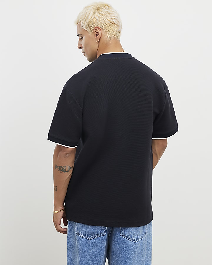 navy regular fit t-shirt da calcio