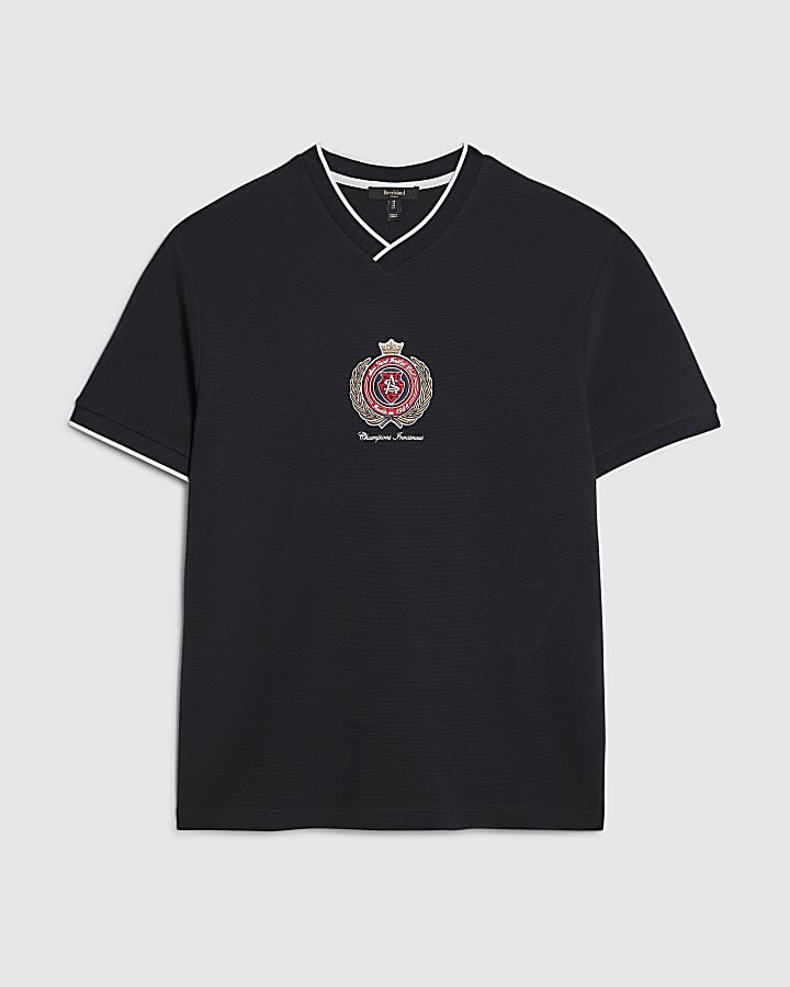 navy regular fit t-shirt da calcio