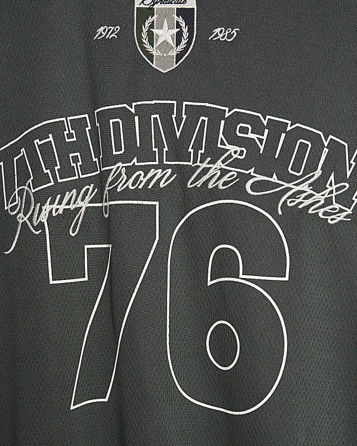 verde oversize fit mesh 7 ° divisione t-shirt