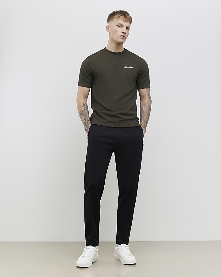 khaki slim fit con texture ame saint t-shirt
