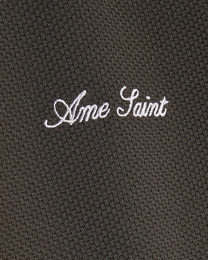 khaki slim fit con texture ame saint t-shirt