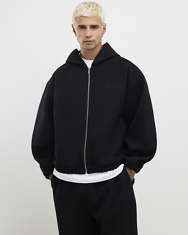 nero oversize fit santuario sentito hoodie