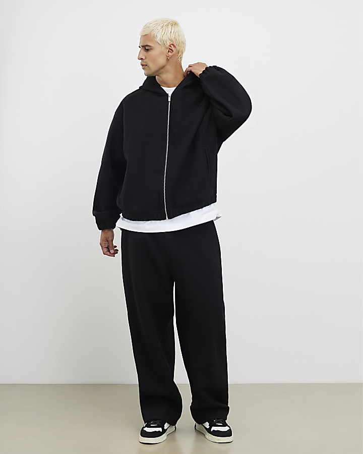 nero oversize fit santuario sentito hoodie