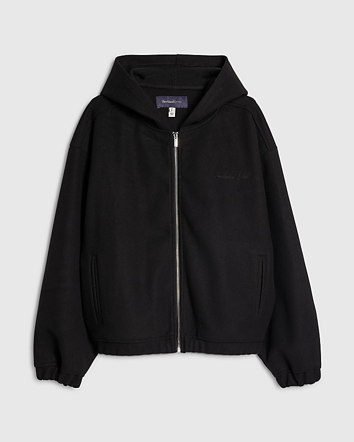 nero oversize fit santuario sentito hoodie