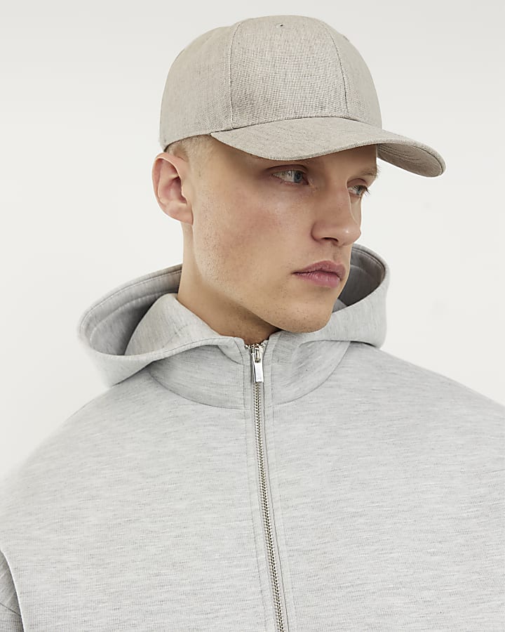 grigio premium oversize con zip hoodie