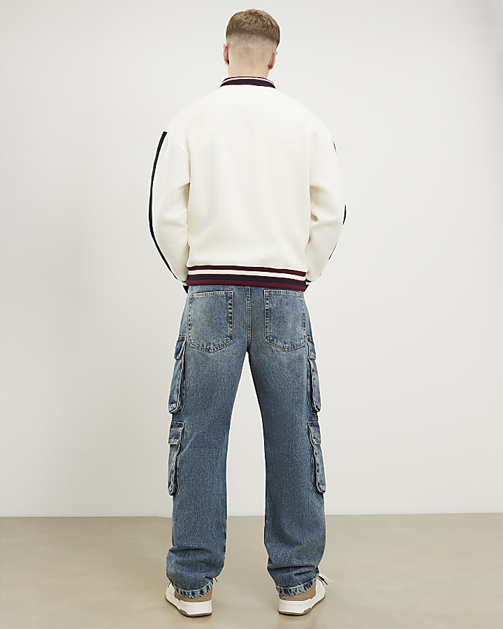 blu loose fit jeans cargo
