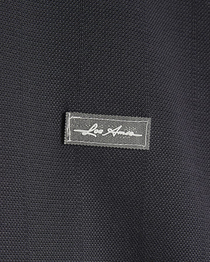 marina muscle fit les amis stripe polo shirt