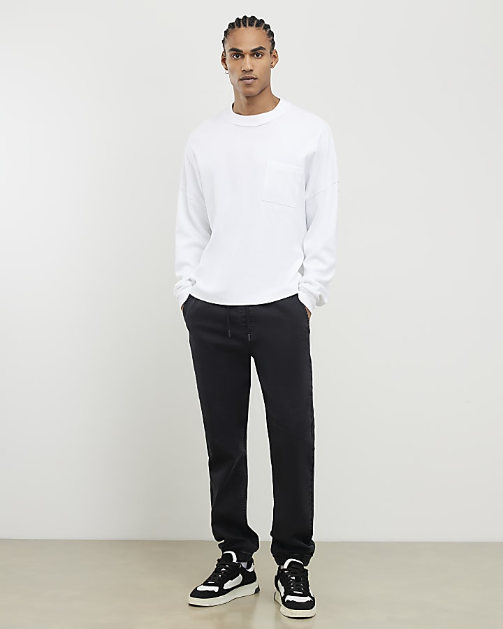 nero slim fit denim lavato jogging