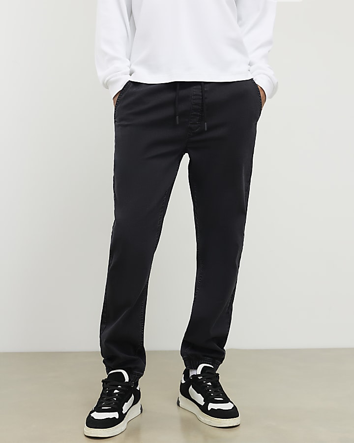 nero slim fit denim lavato jogging