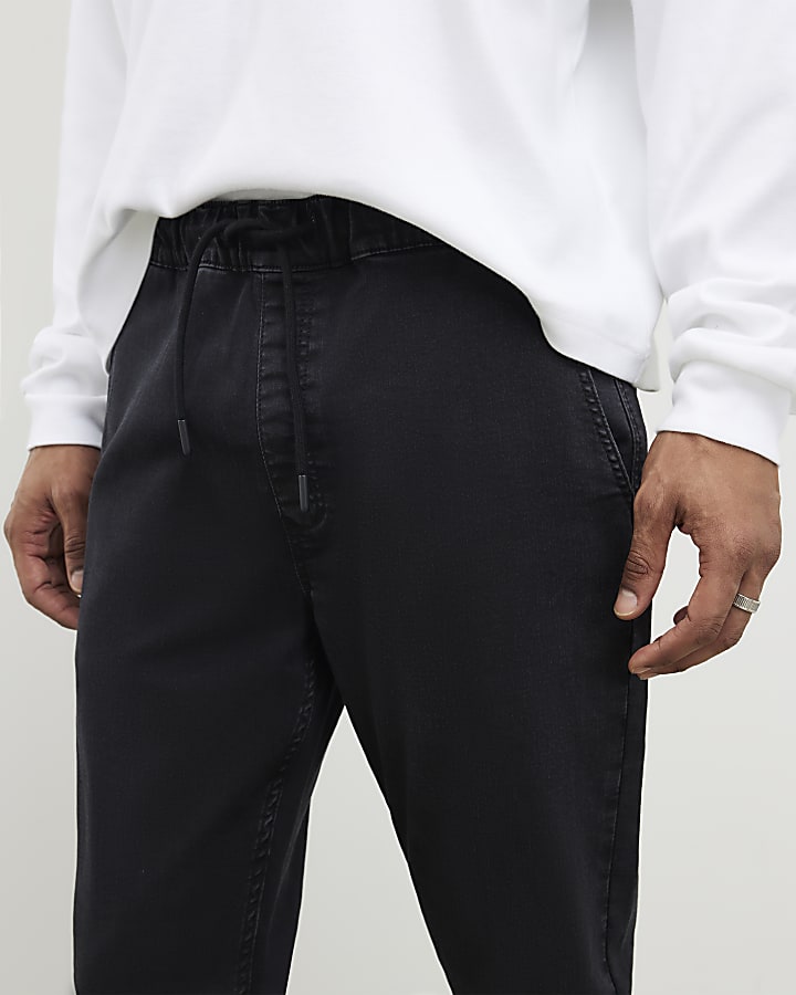nero slim fit denim lavato jogging
