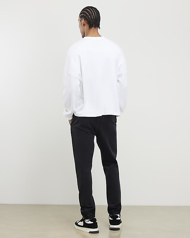 nero slim fit denim lavato jogging