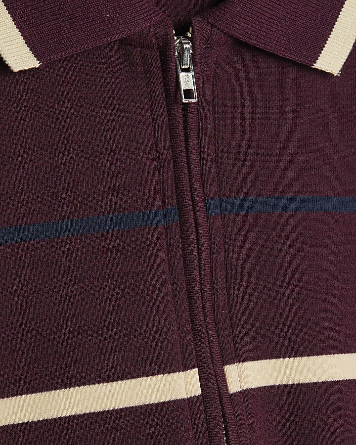 rosso slim fit polo shirt stripe