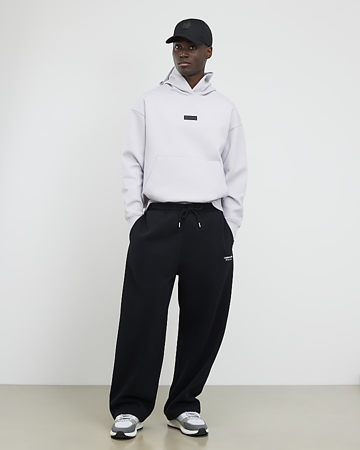 grigio oversize fit felpa luminis