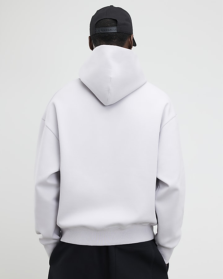 grigio oversize fit felpa luminis