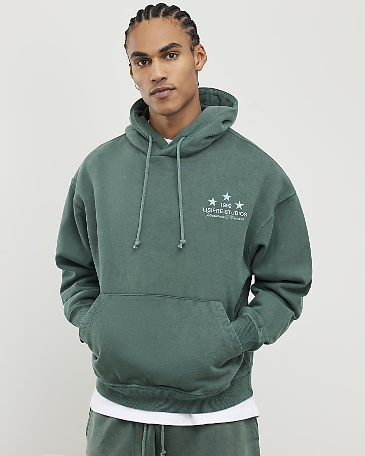 verde oversize fit lisiere studios hoodie