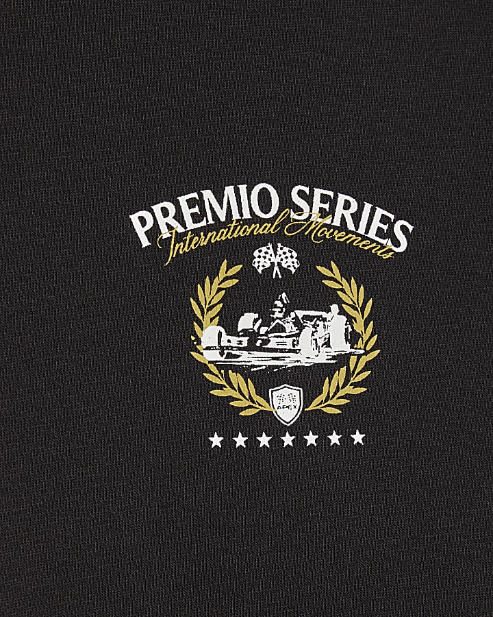 nero premio serie racing felpa con cappuccio