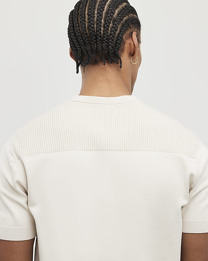 beige slim fit t-shirt