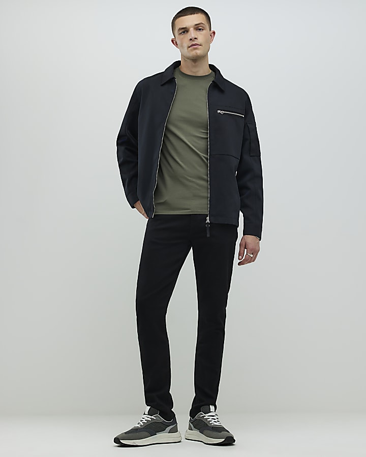 khaki muscle fit t-shirt