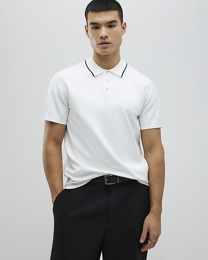 bianco slim fit polo shirt