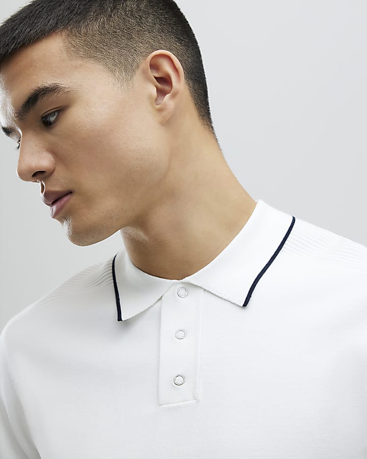 bianco slim fit polo shirt