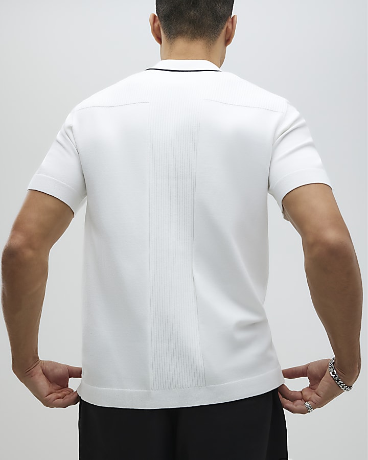 bianco slim fit polo shirt