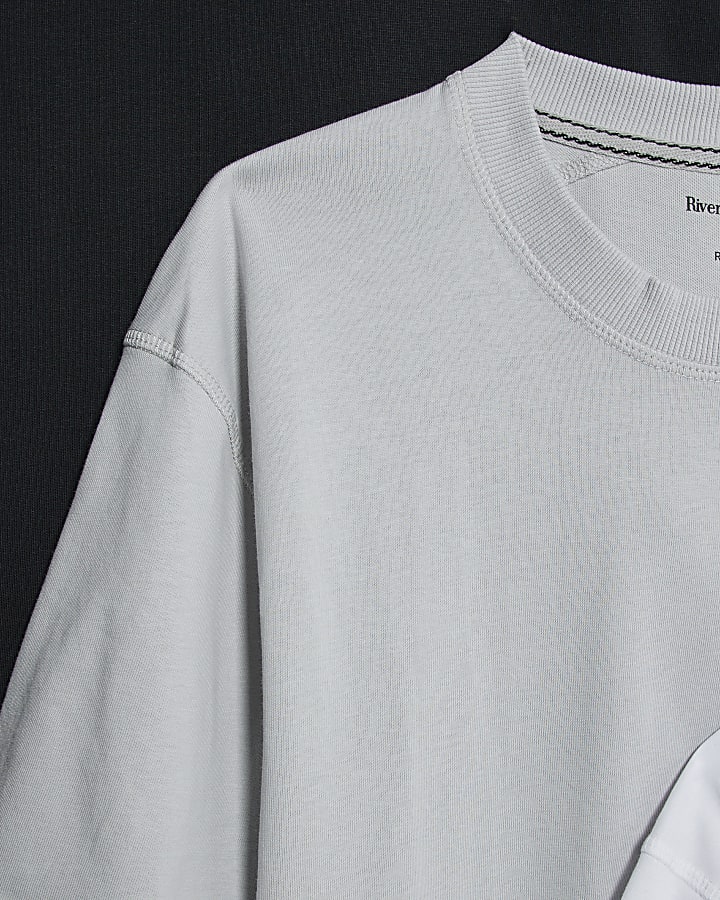grigio vestibilità classica confezione da 3 t-shirt