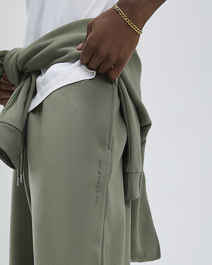khaki gamba larga jogging