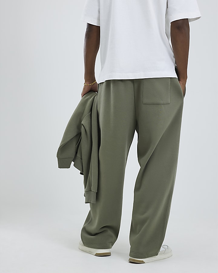 khaki gamba larga jogging