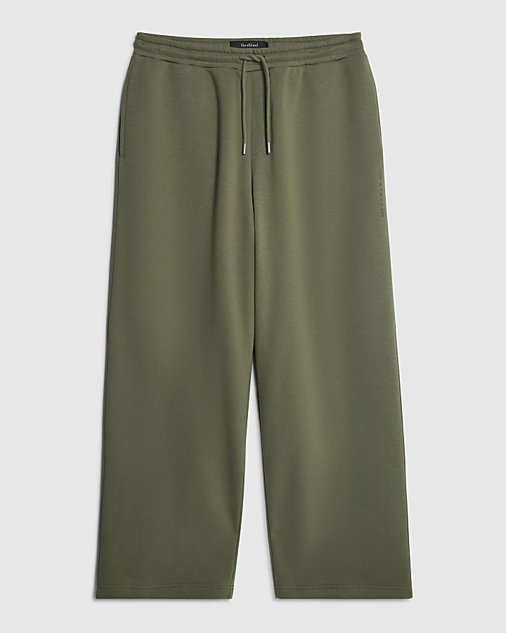 khaki gamba larga jogging