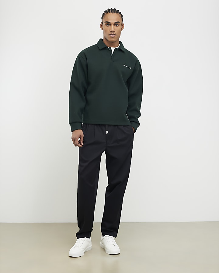 verde oversize fit santuario polo shirt