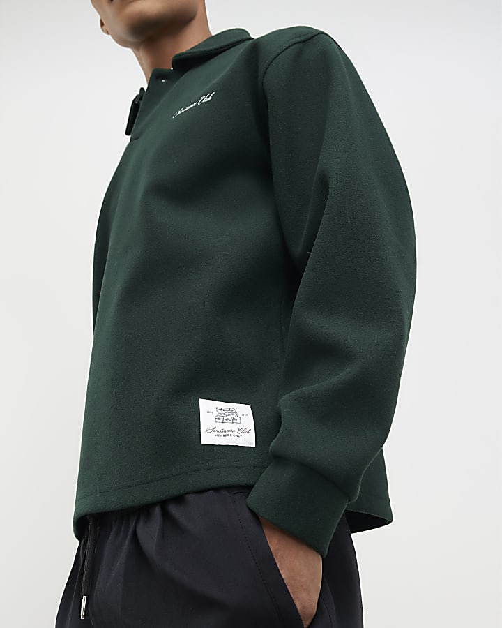 verde oversize fit santuario polo shirt