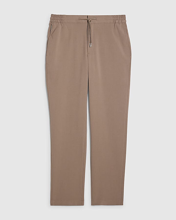 beige slim fit jogging