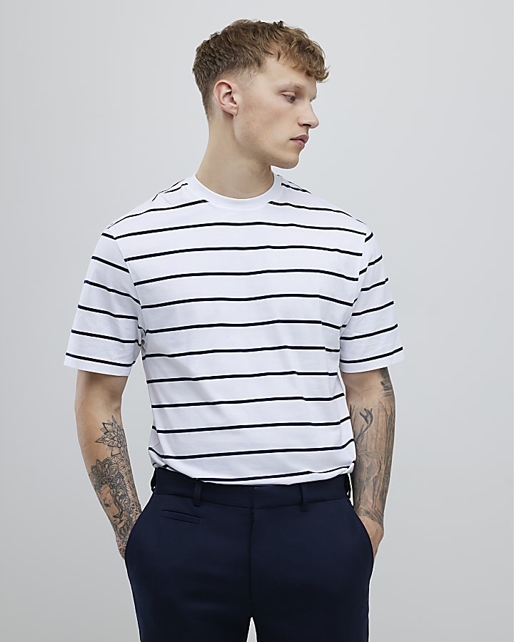 bianco 3 pack regular fit stripe t-shirt