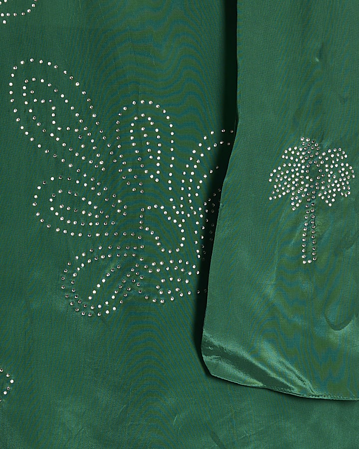 verde impreziosito sciarpa top a fascia