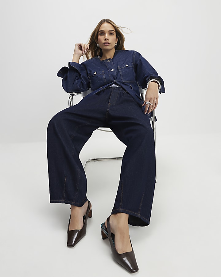 blu tirare botte jeans a gamba