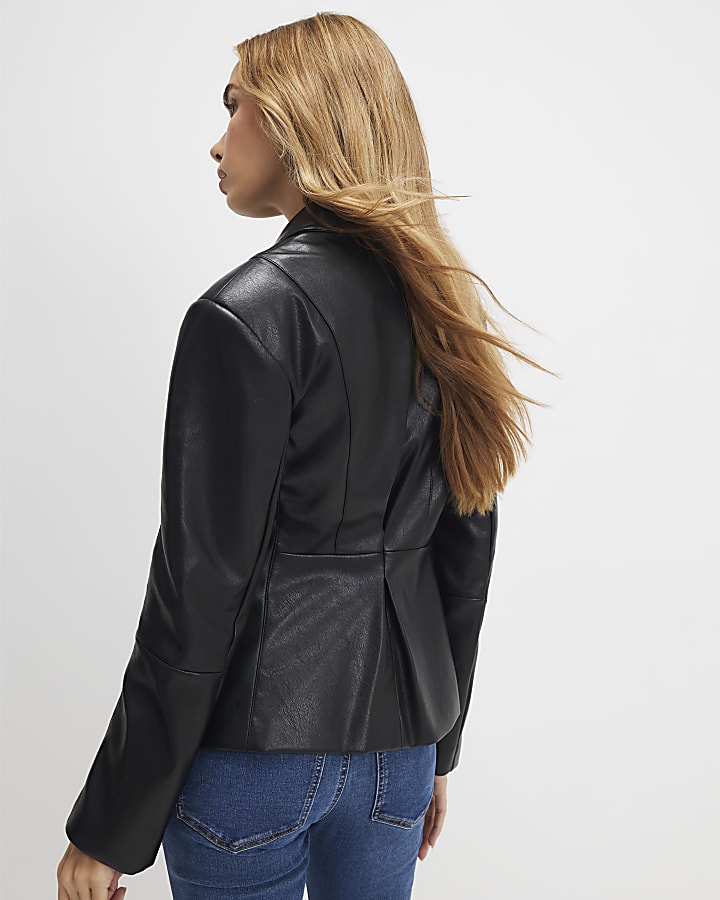nero montato in ecopelle blazer