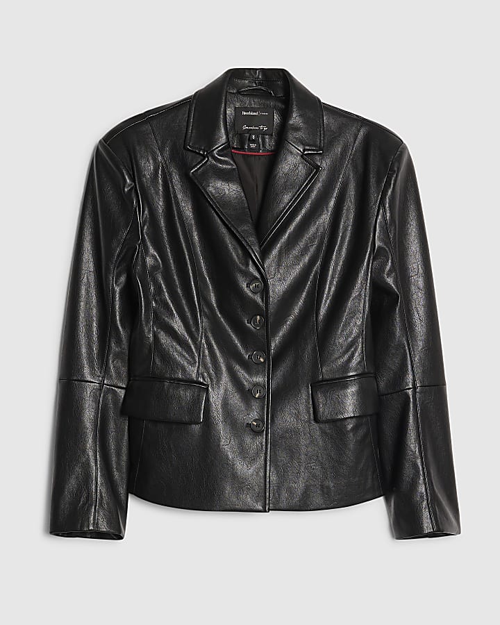 nero montato in ecopelle blazer