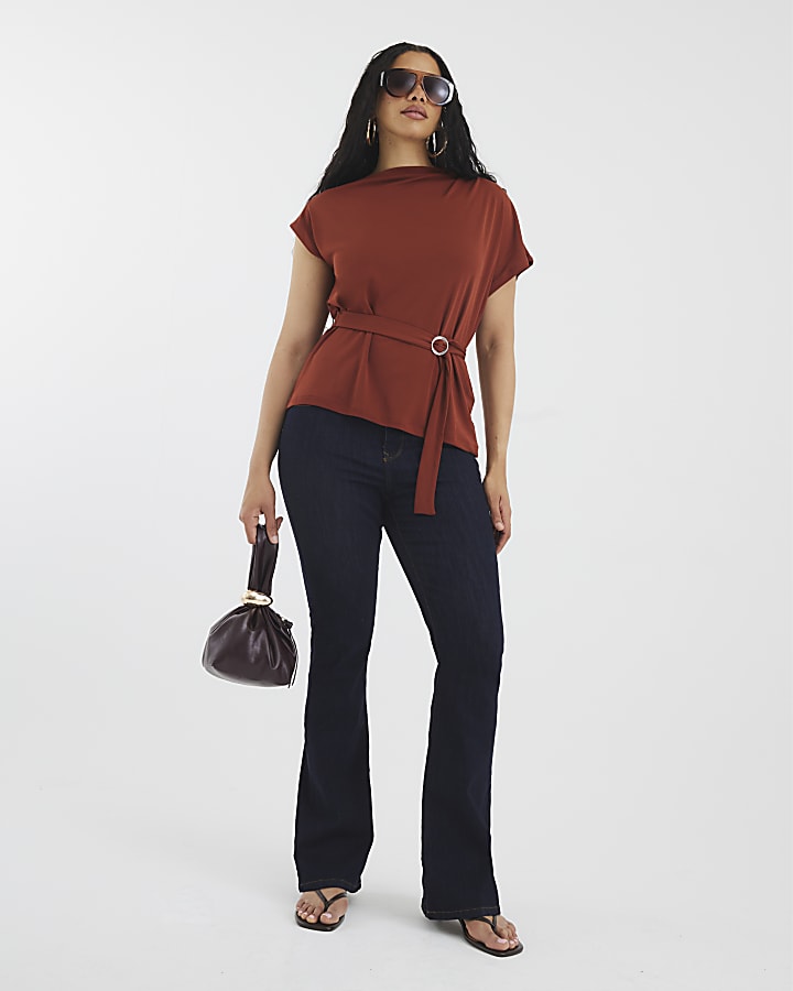 indigo mid rise jeans bootcut