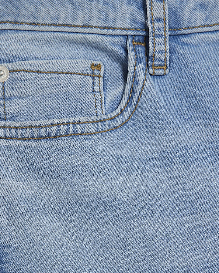blue mid rise jeans svasati
